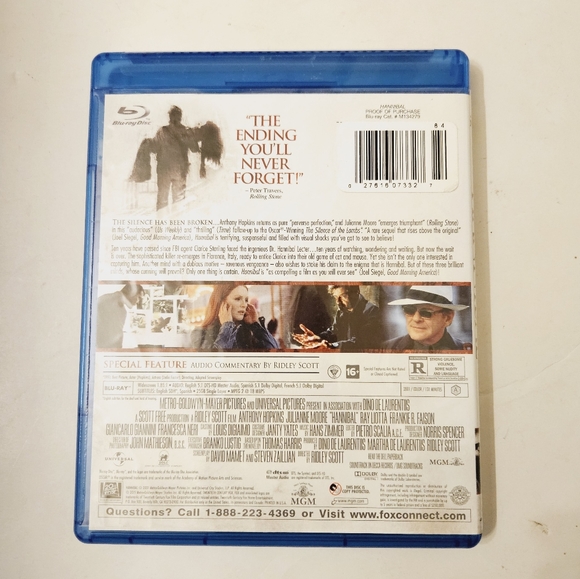 Hannibal (Blu-ray) Ridley Scott Anthony Hopkins Julianne Moore - Picture 2 of 4